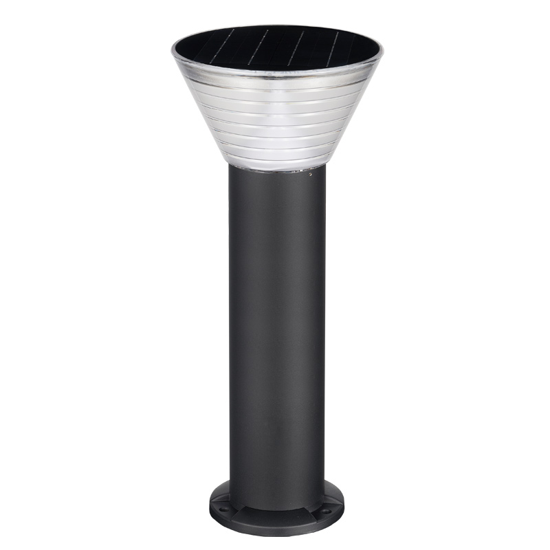 Solar garden light bollard lawn yard outdoor waterproof IP65 